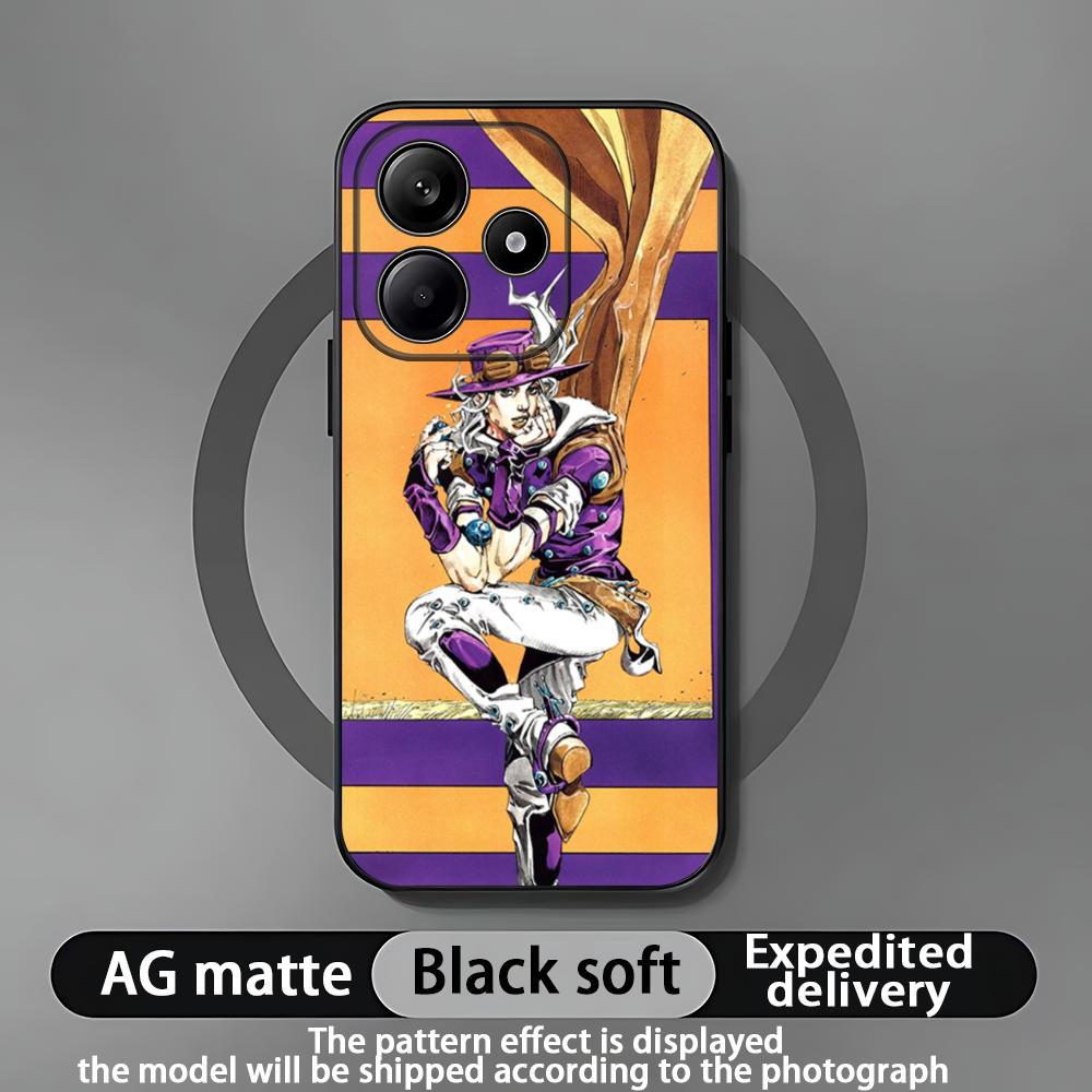 

JOJO Steel Ball Run Phone Case For Xiaomi Redmi Note 14 13 12 11 Pro Plus S 5G 14C A3 Soft Black Phone Cover Redmi Note 12 Pro