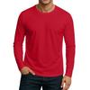 Men's Round Neck Plunger Long Sleeve T-Shirt Top