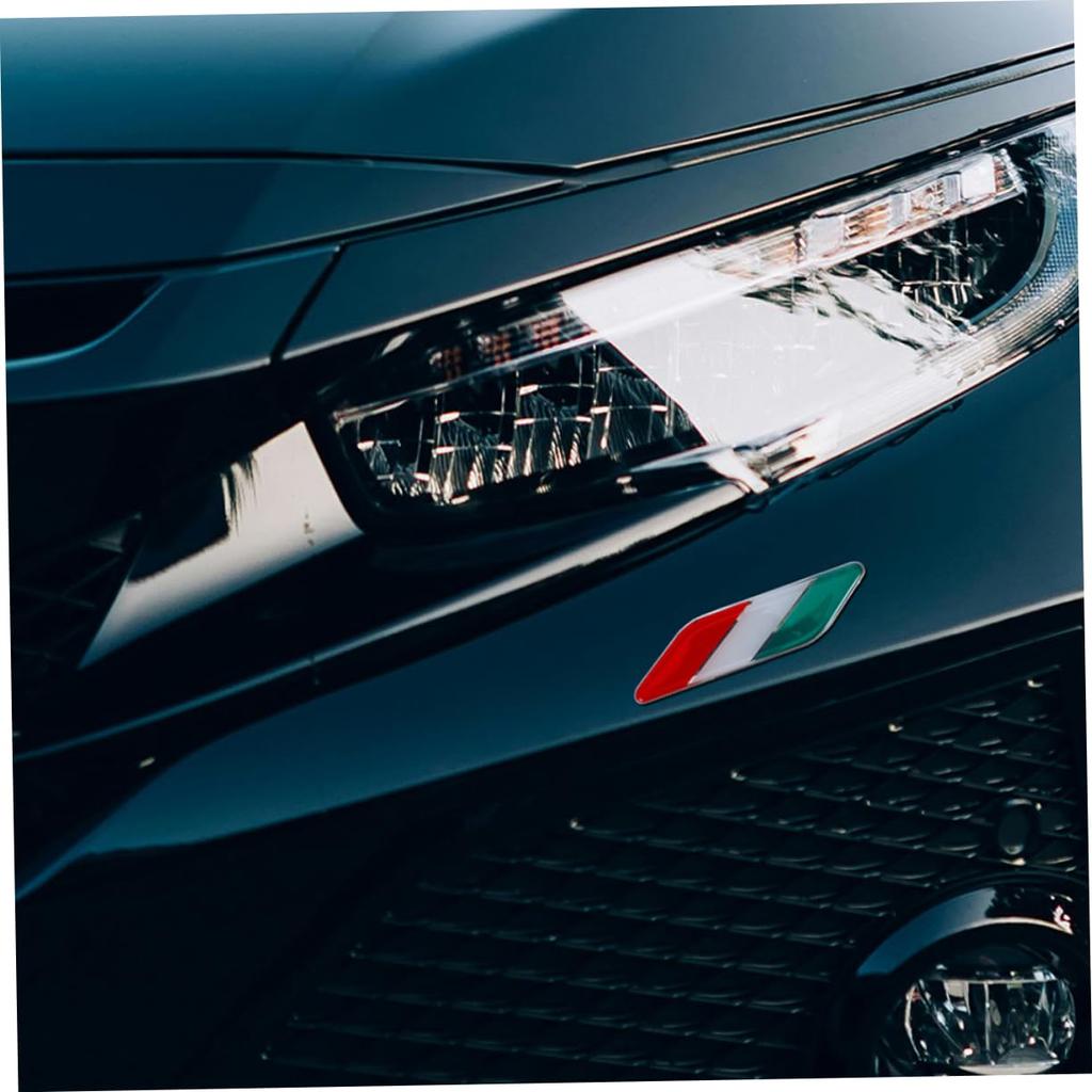 DONFAMDS 2 Paare Karosserieaufkleber Italienische Flagge Aufkleber Autoemblem Auto De Italien Aufkleber