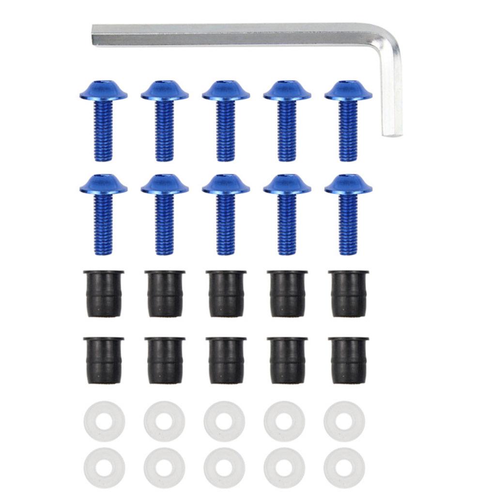 10 Windshield Screw Nut Motorbike Windscreen Bolts Assorted Kit Motorcycles Repair Upgrade Modified Spare Parts