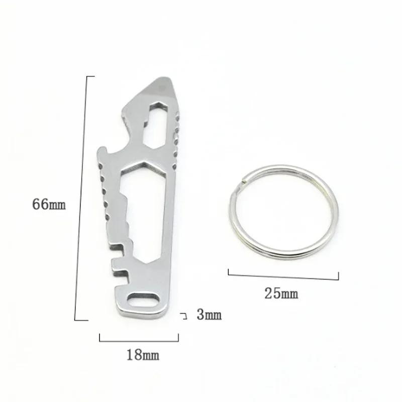

NEW MINI Multifunctional Tainless Steel Pry Bar, New Mini EDC Hex Wrench, Bottle Opener, Portable Outdoor Bicycle Repair Tool серебряный