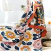 Japanese Cotton Blankets and Throws Gauze Flowers Sofa Towel Summer Air Conditioning Blanket Soft Leisure Bedspread Boho Sheets