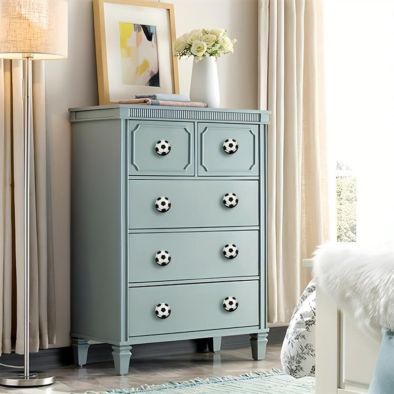 2pcs Football-Shaped Drawer Handles - Versatile Single-Hole Design for Dressers, Stools, Cabinets & Security Doors