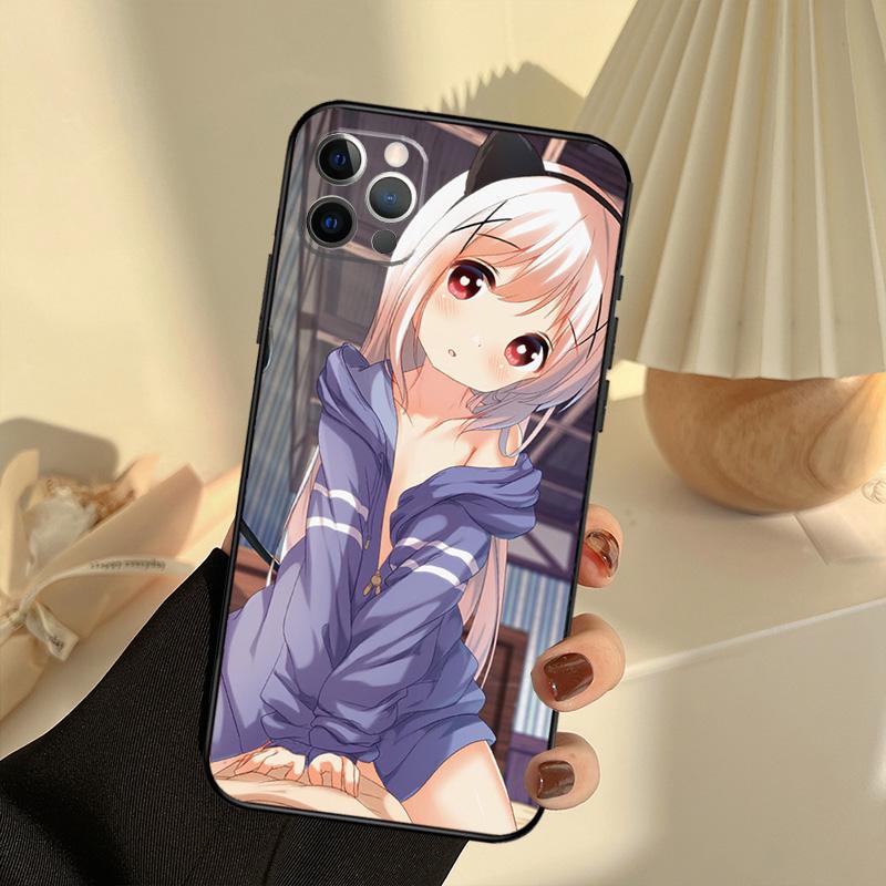 Anime Girl Cartoon Japan Cute Phone Case For iPhone 14 16 15 11 12 13 17 Pro Max 13 Mini 15 16 Plus 16e 17 Air Cover Funda