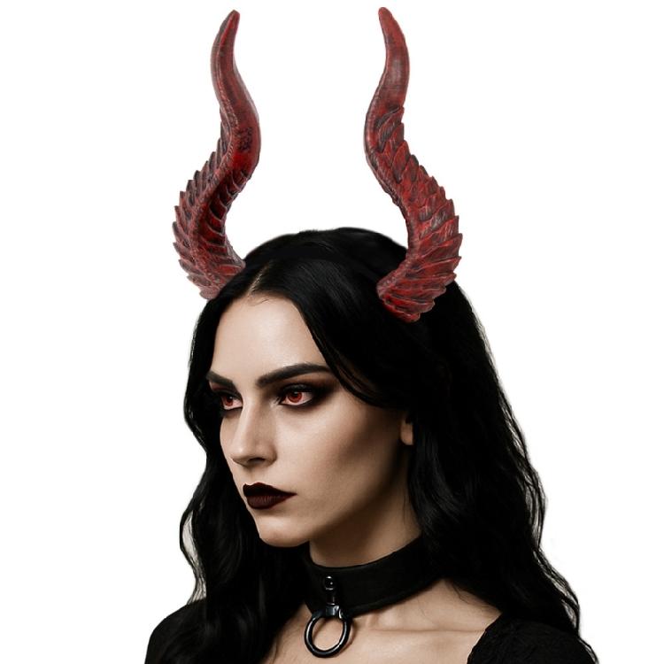 Gothic Style Adjustable Devil Horn Headbands Elegant Hair Accessory For Women Men Parties Weddings