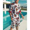 2023 New Men's Clothing Set Summer Outfit 3D Printed Tshirt Shorts 2 Pieces Oversized Tracksuit Casual Love Eagle Sportwear Suit