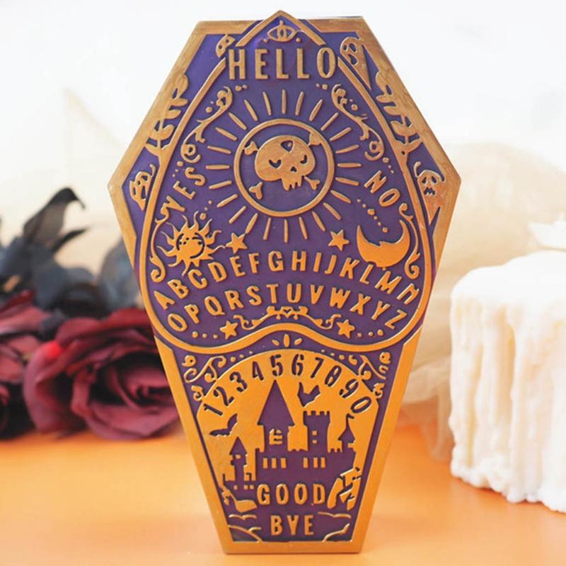 Halloween Pumpkin Coffin Storage Box Mold Epoxy Crystal Resin Silicone Mold for DIY Home Decoration Jewelry Storage