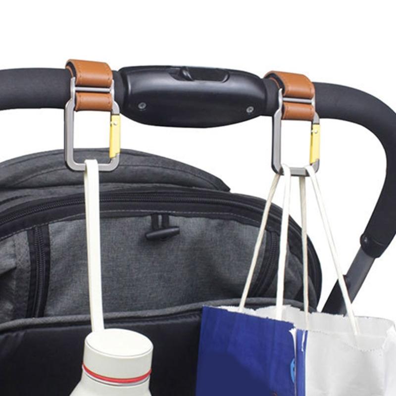 Adjustable Strollers Hook Practical Adjustable Strollers Organizer PU Strap For Diaper Bags And Groceries