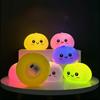 Creative Cute Dumpling Led Night Light Pressable Stress Relief Toy, Children'S Bedroom Bedside Lamp Gift