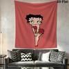 betty boop Wall Tapestry Aesthetic Wall Hanging Printed Fabric Blanket Decorative Tapestries for Bedroom Living Room Home Decor