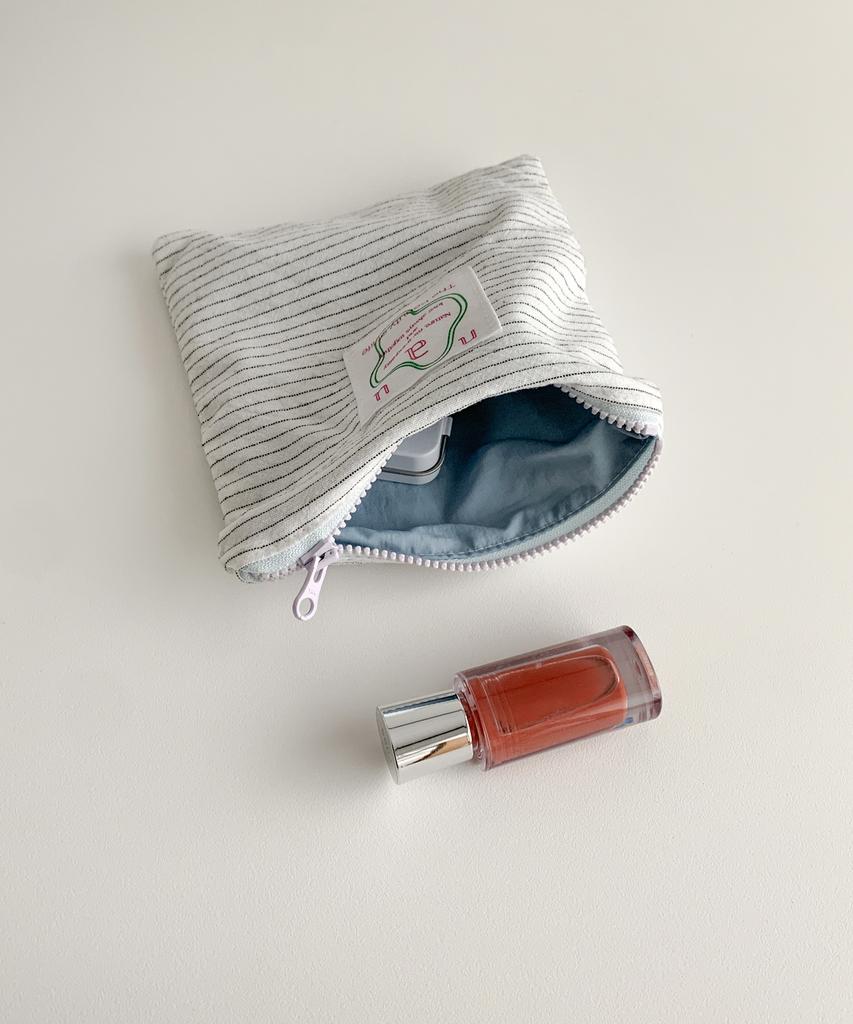 Nuaname Cotton Cookie Striped Pouch