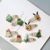 2pcs Girls Cute Christmas Hairpins Hair Clip Cartoon Headwear Kids Barrettes Gift Hair Accessories