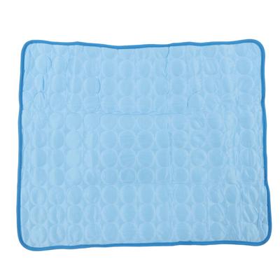 Pet Cooling Mat Breathable Folding Reusable Summer Self Cooling Cushion for Dogs Cats L Blue