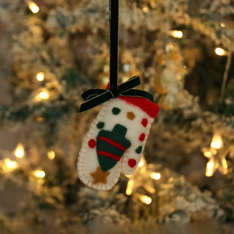 Ornements Peluches Arbre de Noël faits à la main et Décorations Clochettes Nouvel An pour Suspendre dans la Voiture