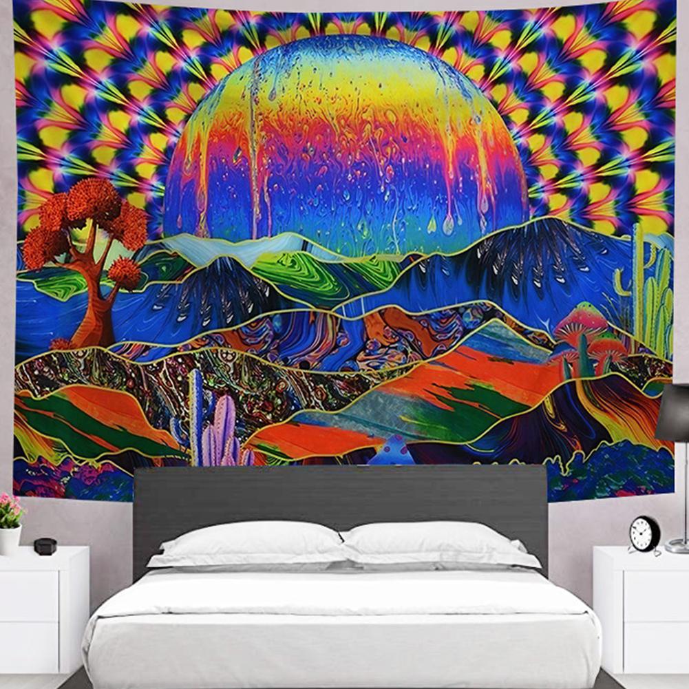 Home Tapestry Wall Hanging Room Art Moon Pattern Bedside Decoration Accessories