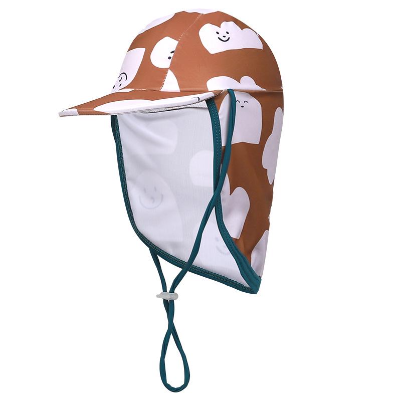 Yilang Badeanzug-Set: Japanischer Teufel Sonnenhut, Badekappe, Umhang mit Nackenschutz, Strandhut