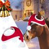Christmas Red Horse Hat Horse Saddle Cushion Christmas Equine Costume Horse Bareback Pad For Pet Parents Animal Lovers