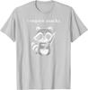 Waschbär mit Messer Ich brauche Snacks Lustiges Grafik-T-Shirt T-Shirt Für Männer und Frauen, Unisex, Geschenk, Oberteil