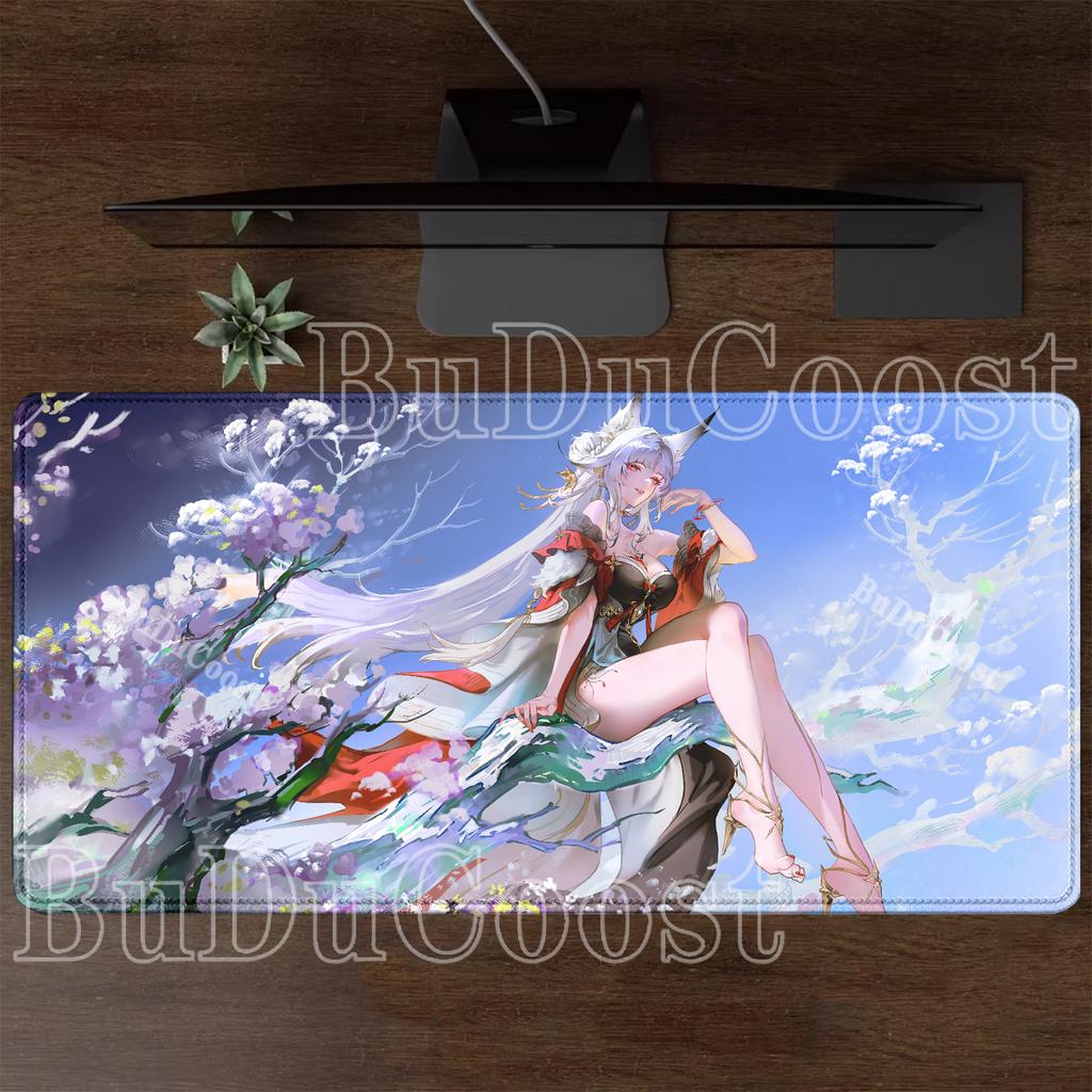 Mousepad New Hsin Wuthering Waves E-Sports XXL PC Gaming Large Non-Slip Base Stitched Edge Keyboard Laptop HD Printing Desk Mat