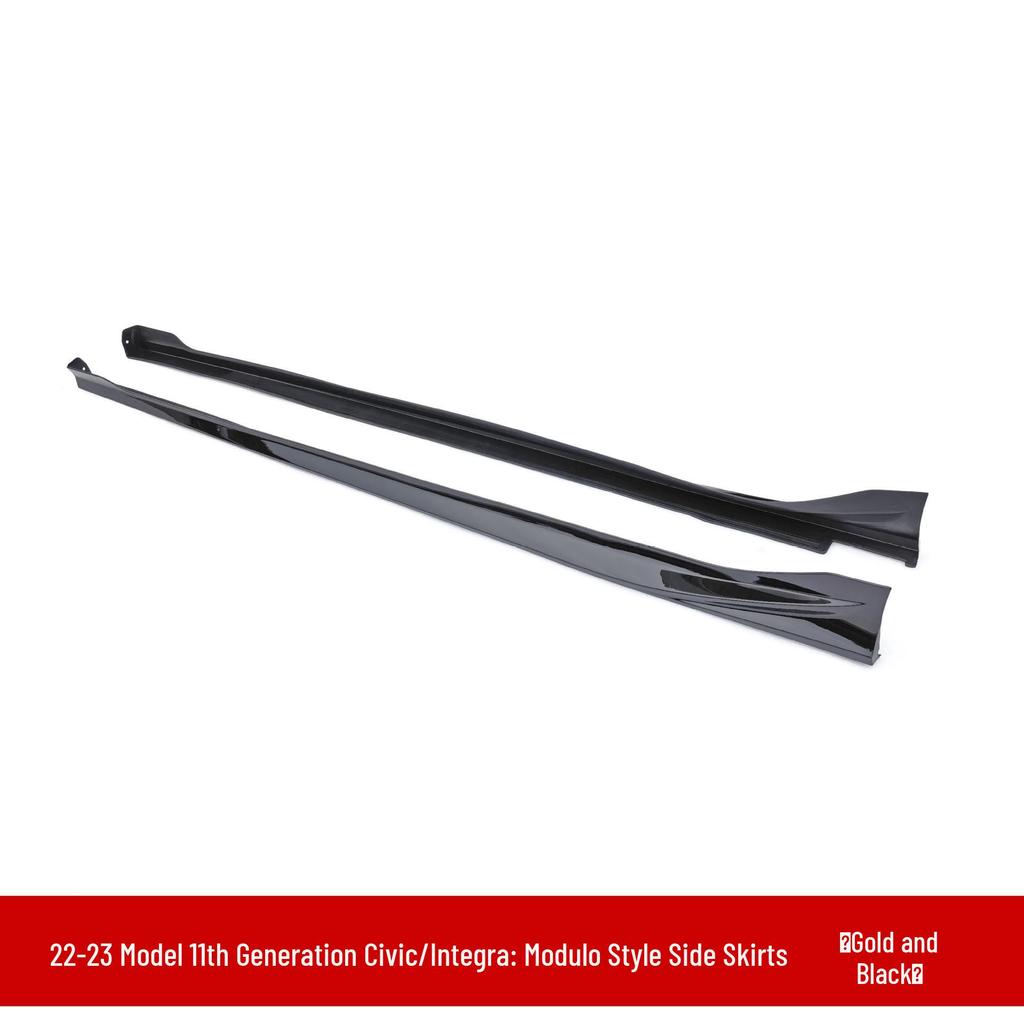 Kit Carrosserie Style Modulo pour Civic 11ème Génération Modèle 22: Bas de caisse, Lèvre avant, Becquet arrière et Ailerons de diffuseur