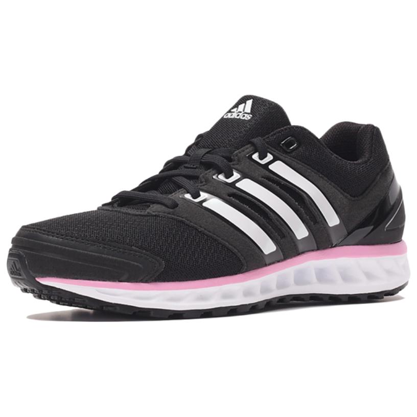 Adidas Comfortable Versatile Fabric Synthetic Leather Non-Slip Wear-Resistant Low-Top Running Shoes Women Sneakers Black Pink AQ2318