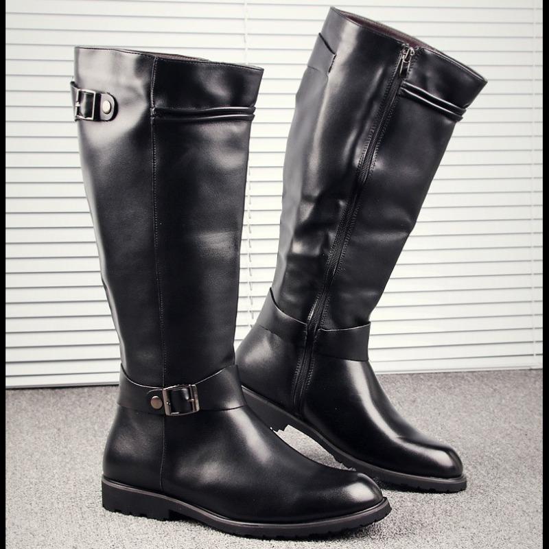 Autumn New High Quality Mens Long Boots British High-end Men Boots Designer Shoes Men Motorcycle Boots Knight Soft Leather Botas