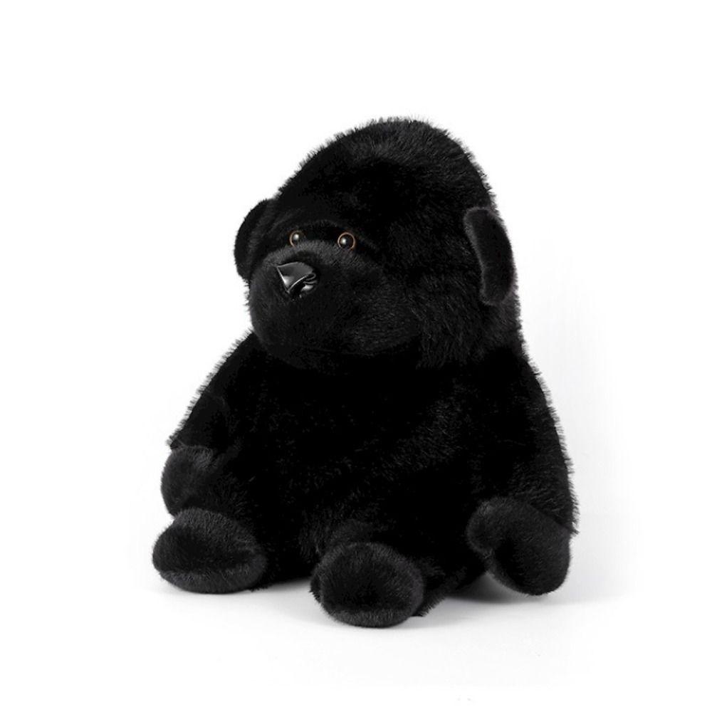Wild Zoo Black Gorilla Plush Toy Ultra Soft Chimpanzee Plush Doll Stuffed Gorilla Kids Toy