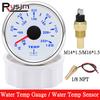2" 52mm Water Temperature Gauge 0~120℃ with 7 Color Backlight Water Temp Sensor 1/8NPT 3/8NPT M14 M16 for Marine Car Boat RV