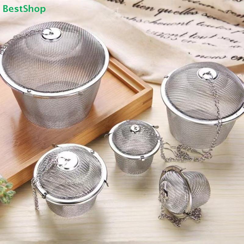 Stainless Steel Tea Infuser-Multiple Sizes Mesh Tea Strainers with Chain, Reusable Loose Leaf Tea Steepers for Teapots/Mugs