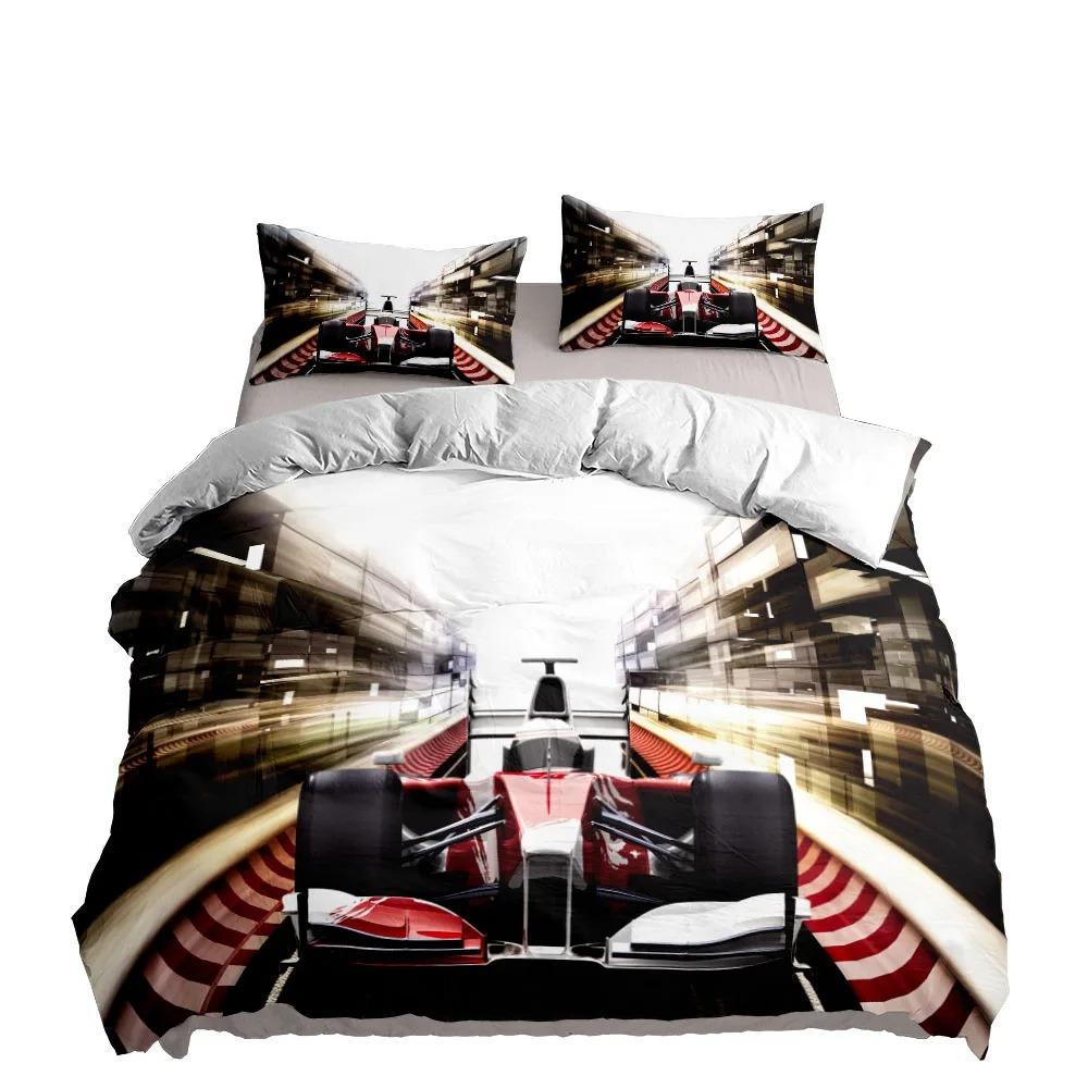 

Vincent Car Duvet Cover Set King Queen Double Full Twin Single Size Duvet Cover Pillow Case Bed Linen Set 180*220cm 3pcs