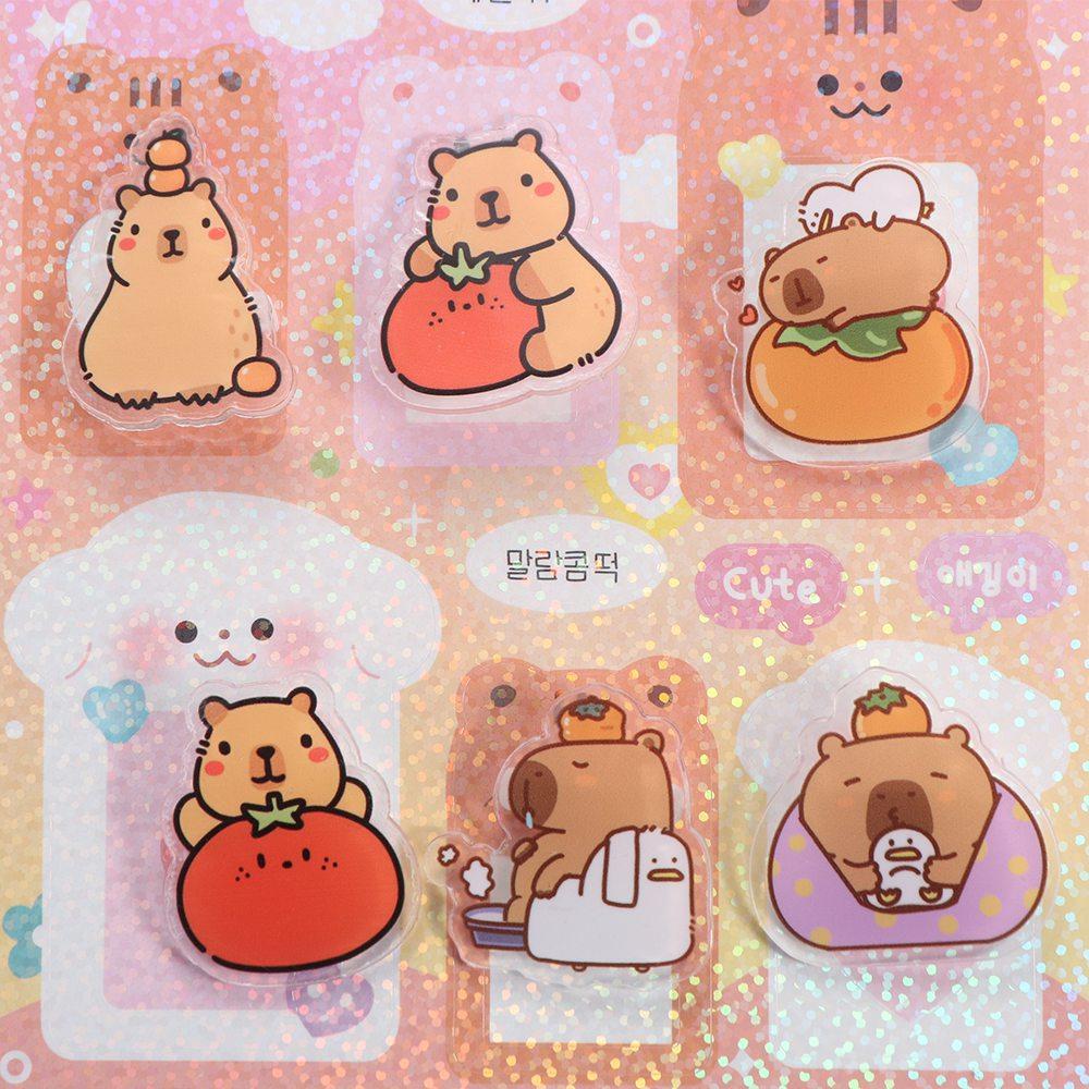 

Cute Capybara Brooch Kapibara Capibara Pin Exquisite Acrylic Capybara Pin Skirts F