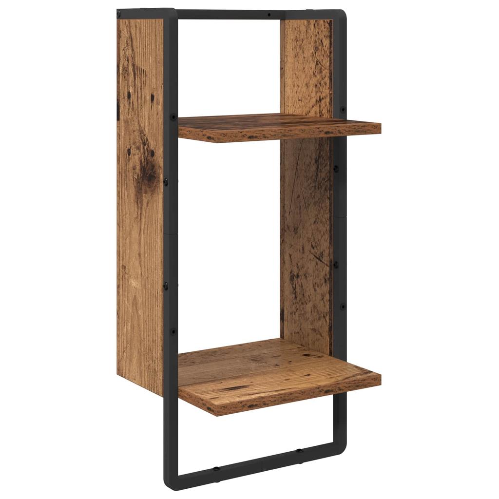 Wall Shelf Set 4 pcs Reclaimed Wood Look 65 x 25 x 30 cm Engineered Wood