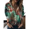 Camicia Minimalista Estiva con Stampa Digitale Floreale Camicia Bottoni Top per Vacanze Hawaiane in Spiaggia Camicia Casual da Donna