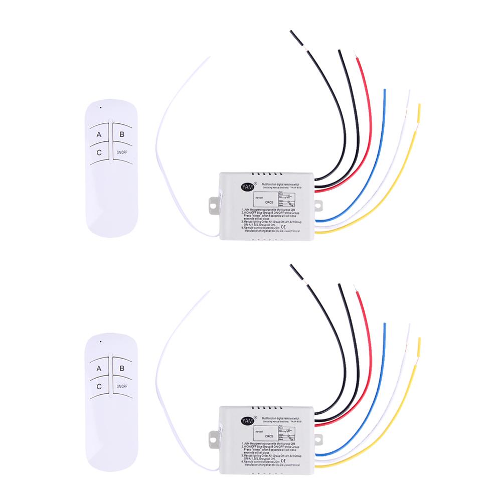 Drahtloser EIN/AUS-Schalter 1/2/3-fach 220V 1/2/3-Kanal Drahtloser Fernbedienungsschalter Digitaler Fernbedienungsschalter für UV-Beleuchtung