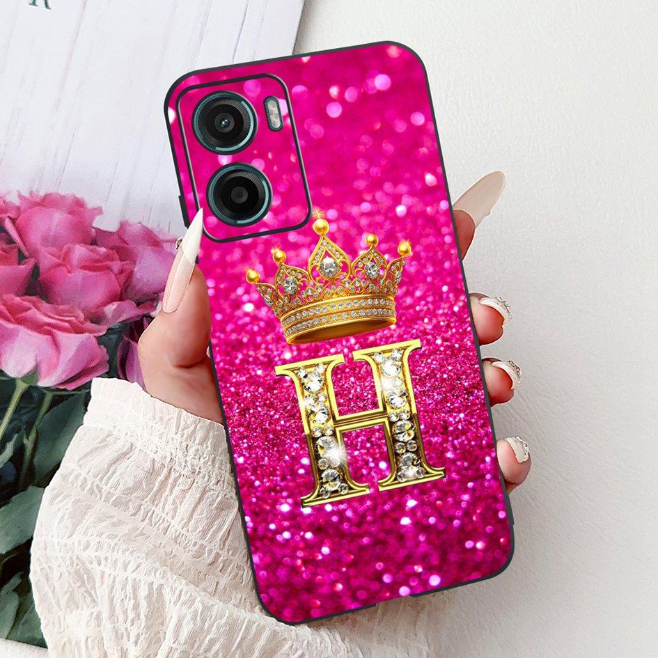 For Motorola Moto G05 Case Moto E15 Cover Fashion Initial Letters Black Silicone Soft Cover For MotoG05 G 05 MotoE15 E 15 Bumper