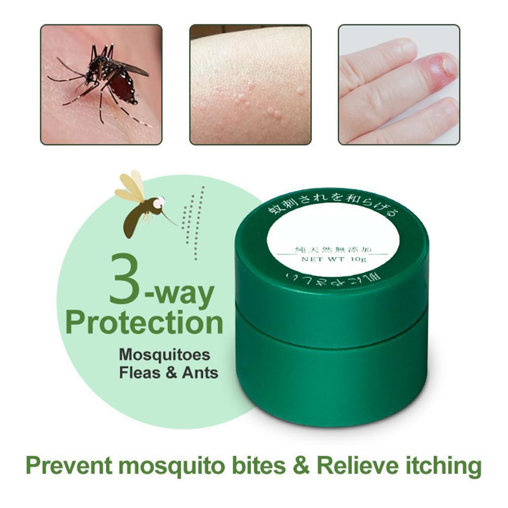 1pcs Anti Mosquito Bite Solid Cooling Oil Mosquito Repellent Balm Herbal Balm White