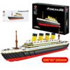 Large Titanic Building Block Cruise Ship Model Small Particles Assembled Bricks Stress Relief Educational Toy For Children Grown-up