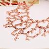 Fashion Solid Color Coral Shaped Women Metal Necklace For Retro Jewelry Lovers