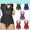 Women V Neck Lingerie Cross Back Babydoll Opencrotch Sleepwear Plus S3xl Size