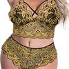 Plus Size Sheer Lace Bra & Panty Set - Sexy Teasing Lingerie