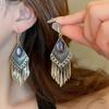 Bohemian retro tassel earrings with fashionable ethnic style and temperament, ear hooks with a niche and high-end feel, versatile earrings