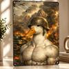 Muscular Duck Soldier In War Scene Personalized D Textured Metal Poster Wall Art Tinplate Sign for Luxury Decoration Home Room