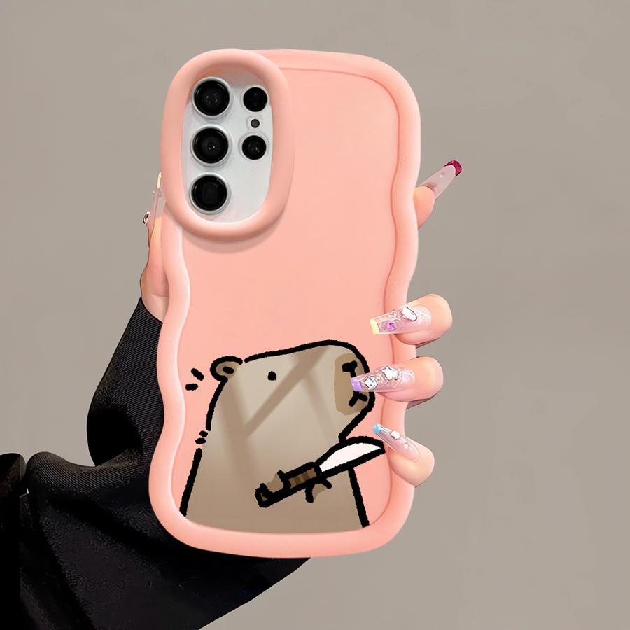 Cartoon Cute Capybara Soft Phone Cover Case for Samsung Galaxy S23 Plus S25 A25 S21 S20 FE S24 S22 Ultra A26 A35 A36 A54 A55 A34