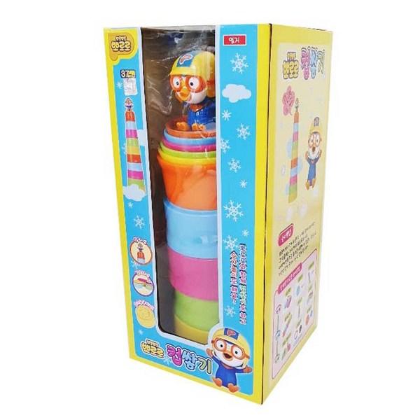 Pororo NEW Pororo Cup Stacking, Mixed Colors, 1 Set, Korean Baby Products