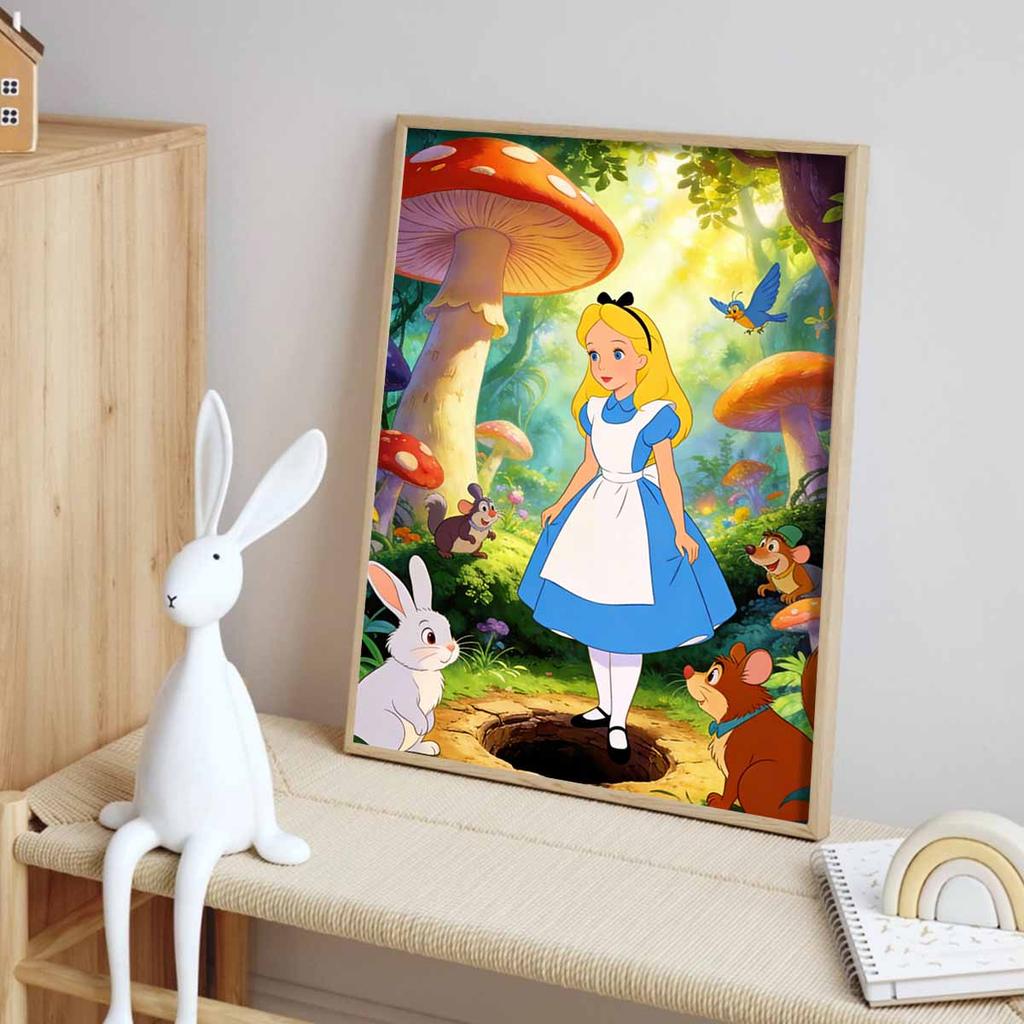 Disney Alicia en el País de las Maravillas pintura de diamantes hecha a mano diy mosaico arte pintura kit decoración del hogar