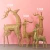 Christmas Elk Decoration Christmas Outdoor Decorations Xmas Deer Yard Lights Decor for Yard Garden Lawn Champagne Buck