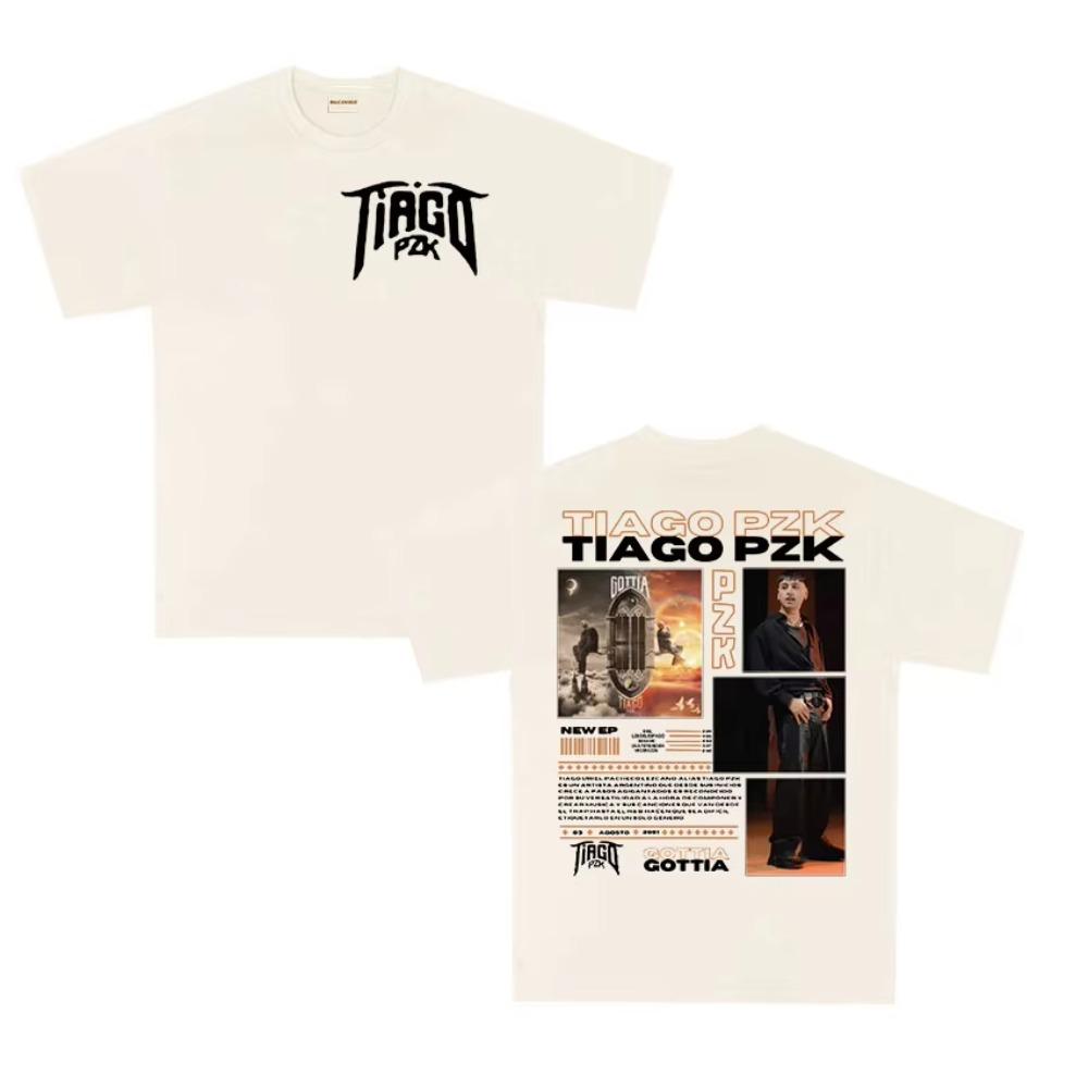 Rapper TIAGO PZK Tour New Album Tee Shirt Unisex Vintage Hip Hop Fashion Streetwear Tshirts Women Cotton Short Sleeve T Shirt
