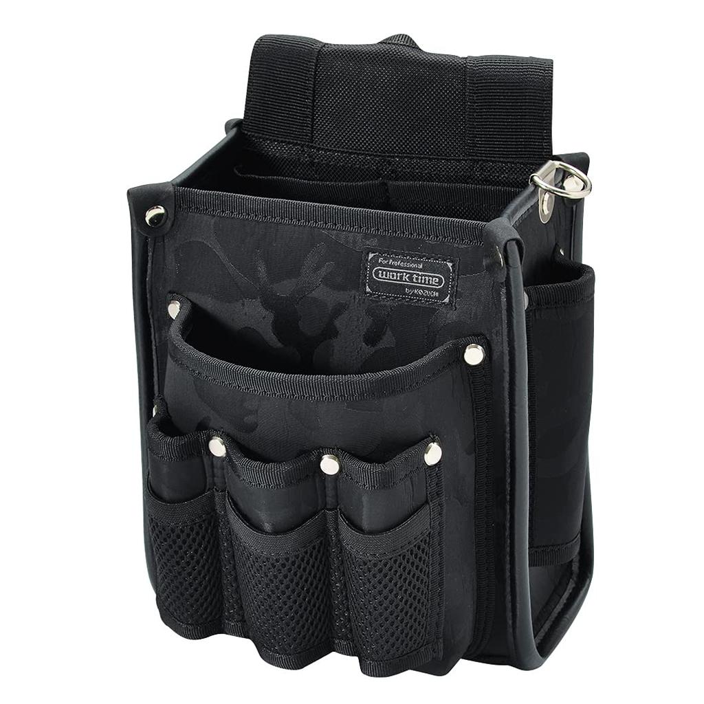 Kozuchi Worktime Radical Electrician's Waist Pouch, 2-Drawer, All-Purpose, Camouflage Black, KNR-13MBK