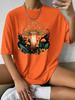 Whimsical Mushroom Forest Women's Tee - Enchanted Graphic, Casual Black Top