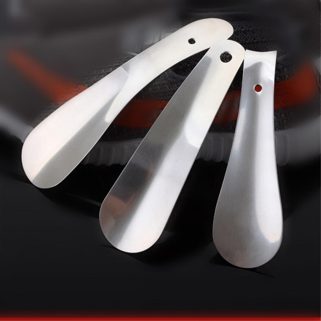 Practical Daily Necessities Stainless Steel Shoehorn Shoe Pump Home Shoe Lifter Shoe Wearer Shoe Pump Small Size C